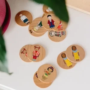 Wooden Children of the World - Matching Pairs