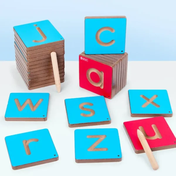 Wooden Colourful Tracing Boards - Best Alphabet and Number Learning Toys