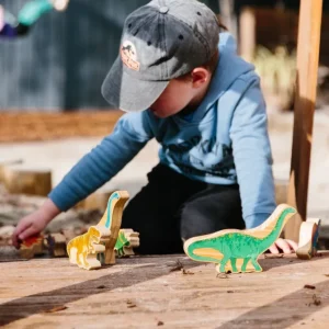 Wooden Dinosaur Play Set - Best Open Ended Play Toys