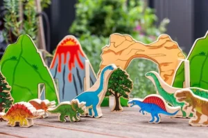 Wooden Dinosaur Play Set - Best Open Ended Play Toys