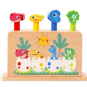 Wooden Dinosaur Pop-Up - Open Ended Wooden Toys