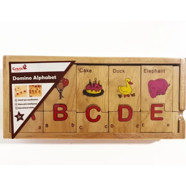 Wooden Domino Alphabet set- Best alphabet learning toys