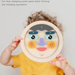 Wooden Emoji Face- Speech therapy toys