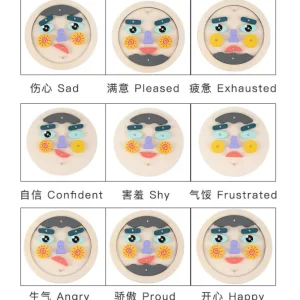 Wooden Emoji Face- Speech therapy toys