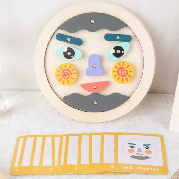 Wooden Emoji Face- Speech therapy toys