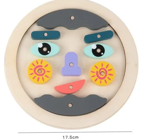 Wooden Emoji Face- Speech therapy toys