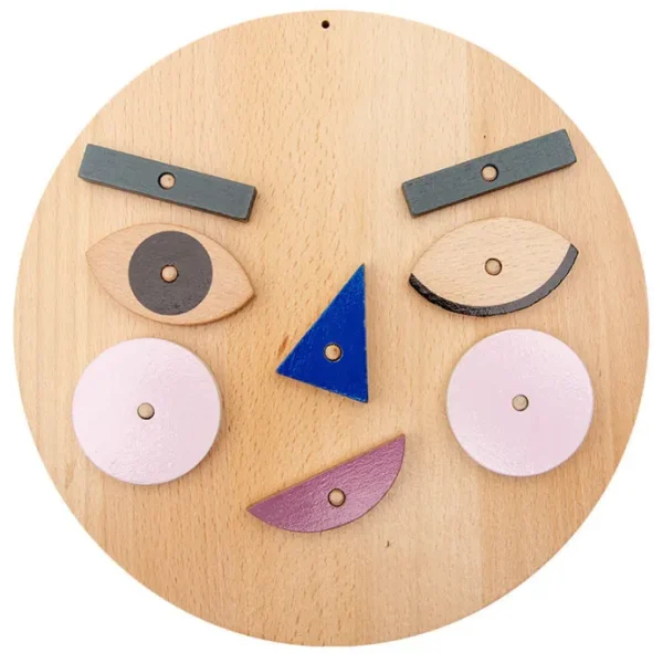 Wooden Emoji Game - Emoticon Blocks Speech therapy toys