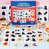 Wooden Find the Shadow Matched Images Game - Mathematics toys