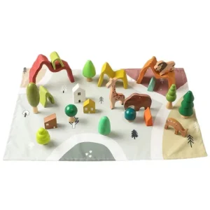 Wooden Forest Play Set with Hills - Best open ended play toys