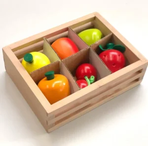 Wooden Fruit and Crate - Open Ended Play Toys