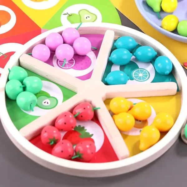 Wooden Fruit Sorting Math Game- Mathematics toys