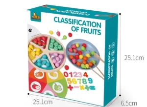 Wooden Fruit Sorting Math Game- Mathematics toys