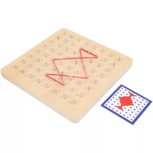 Wooden Geoboard with Rubber Bands - Fine Motor Toys