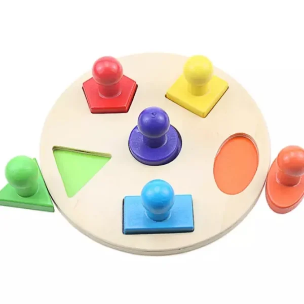 Wooden Geometric Shape Puzzle- Fine motor skills toys