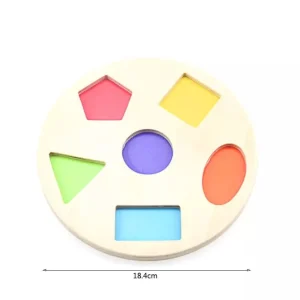 Wooden Geometric Shape Puzzle- Fine motor skills toys