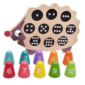 Wooden Hedgehog Number Learning - Mathematics toys