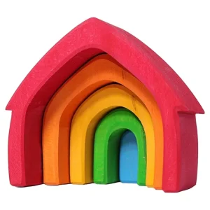 Wooden House Blocks- Open ended wooden toys