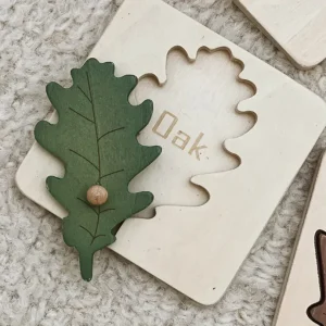 Wooden Leaf Puzzle- Fine motor skills toys