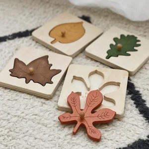 Wooden Leaf Puzzle- Fine motor skills toys