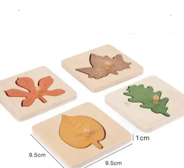 Wooden Leaf Puzzle- Fine motor skills toys