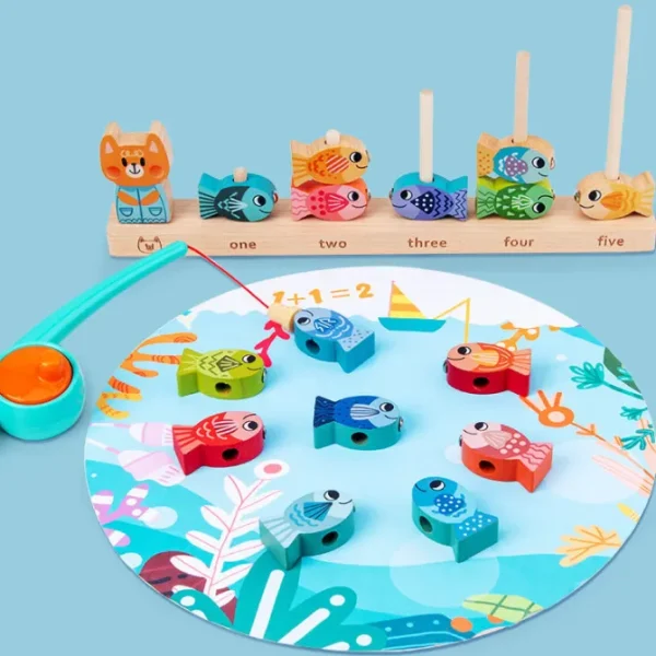 Wooden Magnetic Fishing and Counting Game- Mathematics toys