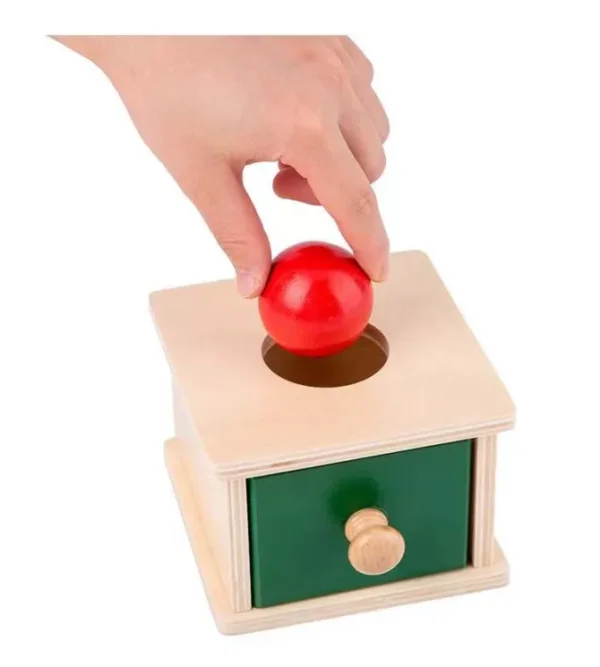 Wooden Montessori Imbucare Box (Coin and Ball)- Best montessori toys