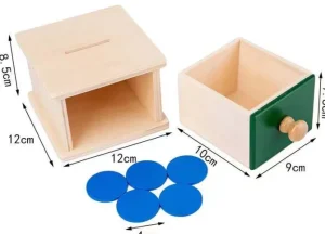 Wooden Montessori Imbucare Box (Coin and Ball)- Best montessori toys