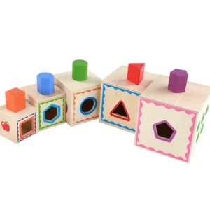 Wooden Nesting & Stacking Cubes Set of 5-Fine motor skills toys