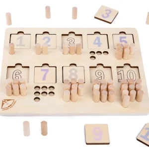 Wooden Number & Peg Matching Board-Mathematics toys