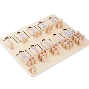 Wooden Number & Peg Matching Board-Mathematics toys