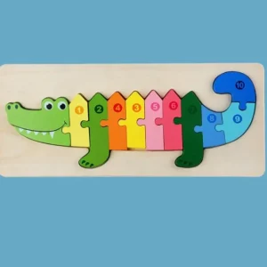 Wooden Number Animals Puzzle - Mathematics toys