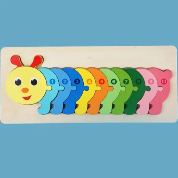 Wooden Number Animals Puzzle - Mathematics toys