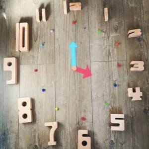 Wooden Number Building Blocks - Natural finish Open ended wooden toys