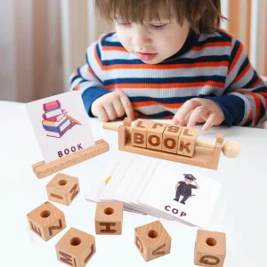 Wooden Number matching / Word Pair Learning Mathematics toys Open ended wooden toys