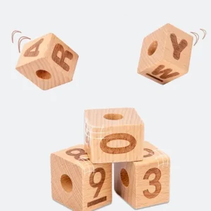 Wooden Number matching / Word Pair Learning Mathematics toys Open ended wooden toys