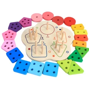 Wooden number shape and fraction -Mathematics toys