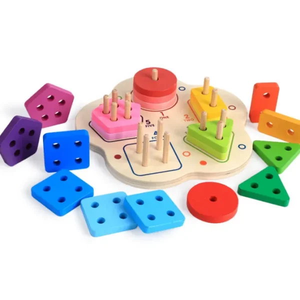 Wooden number shape and fraction -Mathematics toys