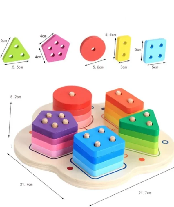 Wooden number shape and fraction -Mathematics toys