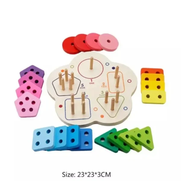 Wooden number shape and fraction -Mathematics toys