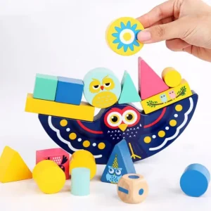 Wooden Owl Balance Game - Fine motor skills toys