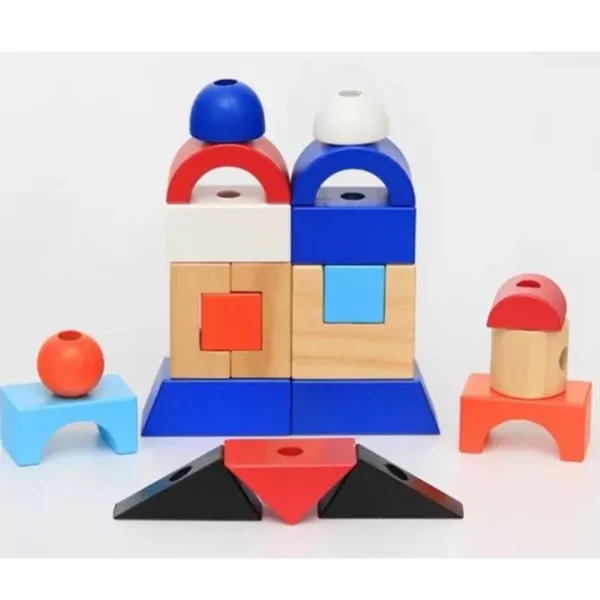 Wooden Pirates Boat Blocks- Fine motor skills toys