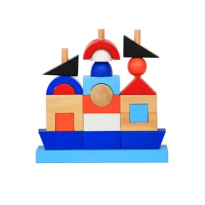 Wooden Pirates Boat Blocks- Fine motor skills toys