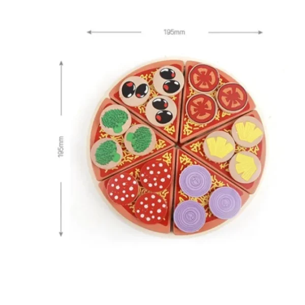 Wooden Pizza Play Set- Fine motor skills toys