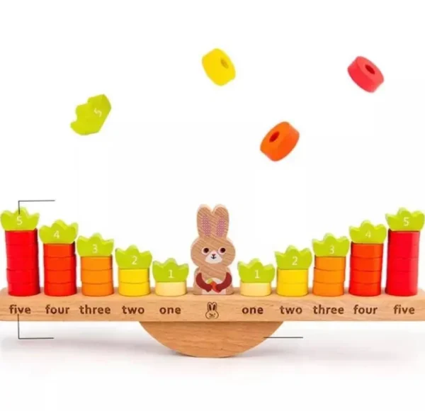 Wooden Rabbit Balance Counting- Mathematics toys