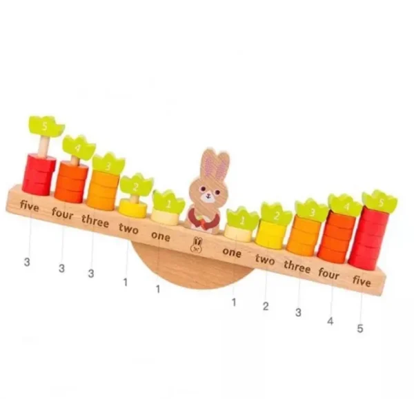 Wooden Rabbit Balance Counting- Mathematics toys