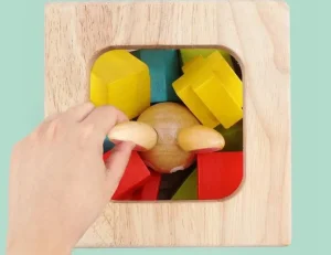 Wooden Rabbit Shape Box- Fine motor skills toys