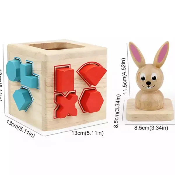 Wooden Rabbit Shape Box- Fine motor skills toys