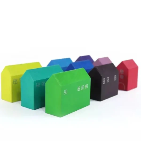 Wooden Rainbow Houses - Open ended wooden toys