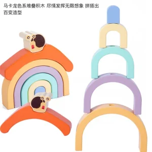 Wooden Rainbow Snail Tractor- Fine motor skills toys