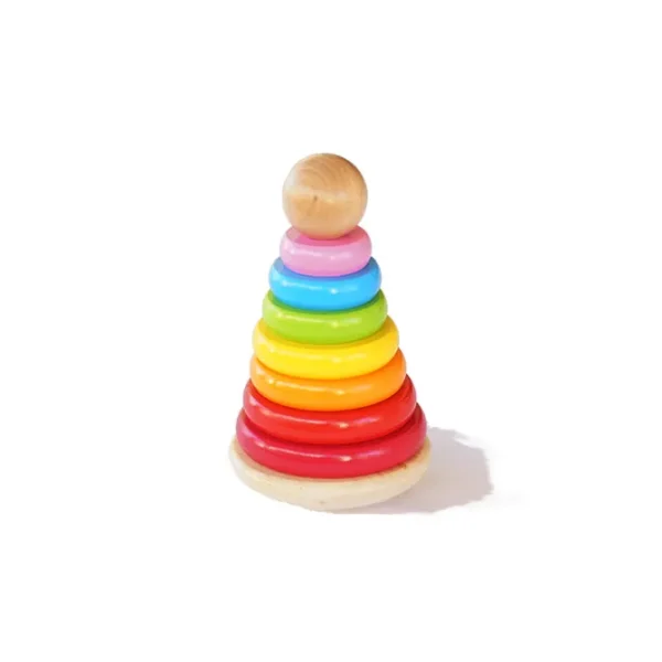 Wooden Rainbow Stacker- Fine motor skills toys